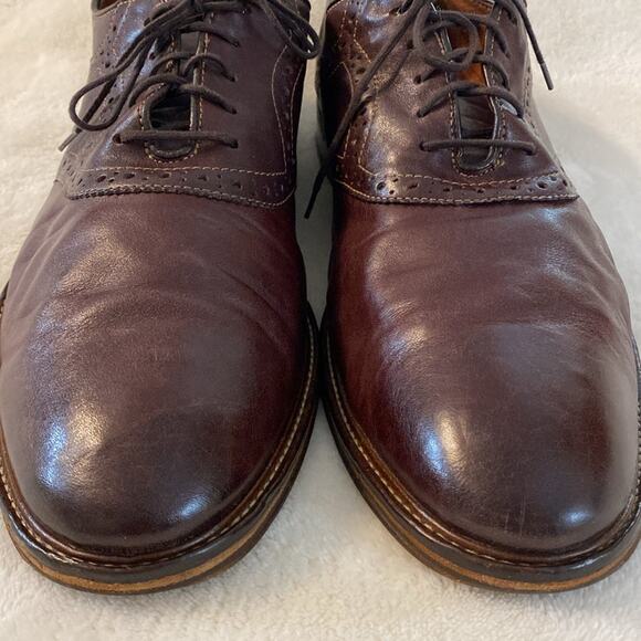 Johnston & Murphy Passport Saddle Lace Up Oxford Brown Size 13 - Picture 2 of 7